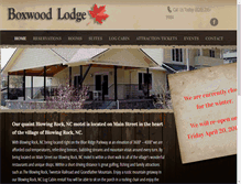 Tablet Screenshot of boxwoodlodge.com
